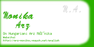 monika arz business card